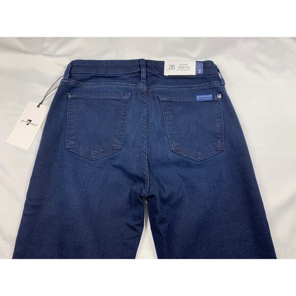 7 For All Mankind Kimmie Straight Jeans Women's 28 Blue Dark Wash NWT - Picture 12 of 12